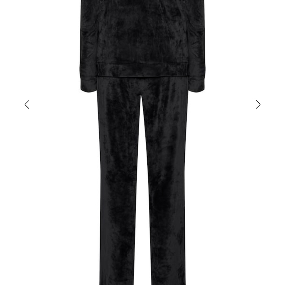 Mitza 2 piece black velour lounge set size XL New! B.young - Picture 3 of 13